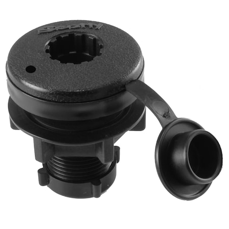 Scotty Compact Threaded Round Deck Mount 444-BK